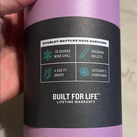 Stanley Pink and Silver Go Bottle - Picture 3 of 5